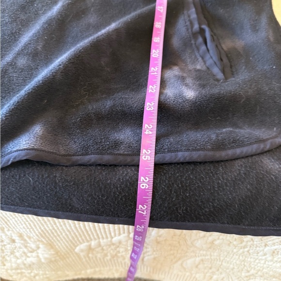 Cozy warm black grey fleece pullover jacket with button collar women's XL - Picture 2 of 8